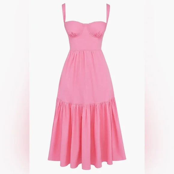 House of CB Elia pink midi dress NWT - Picture 8 of 15